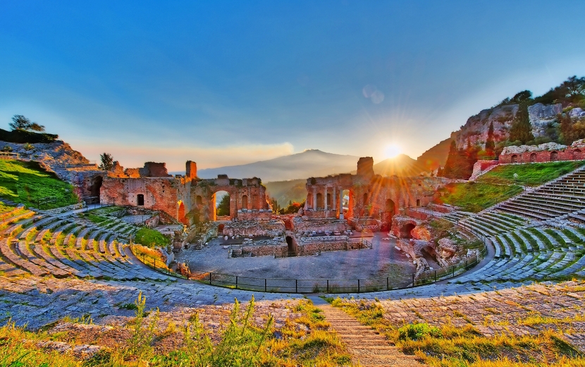 Taormina mit Blick zum Ätna