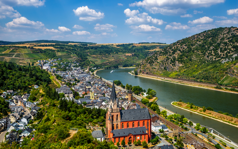 Oberwesel: Blick über das Mittelrheintal