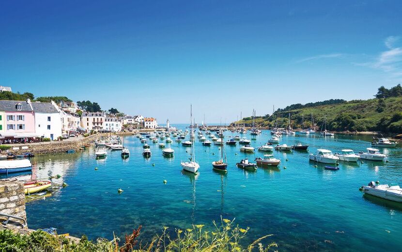 Port of Sauzon at Island Belle Ile an Mer, France