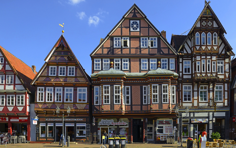 historische Fachwerkhäuser in der Altstadt von Celle