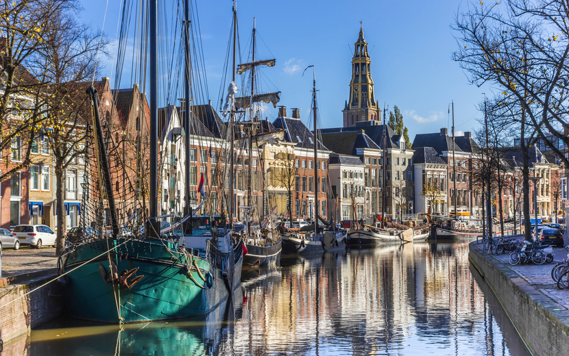 Segelschiff am Hoge in Groningen