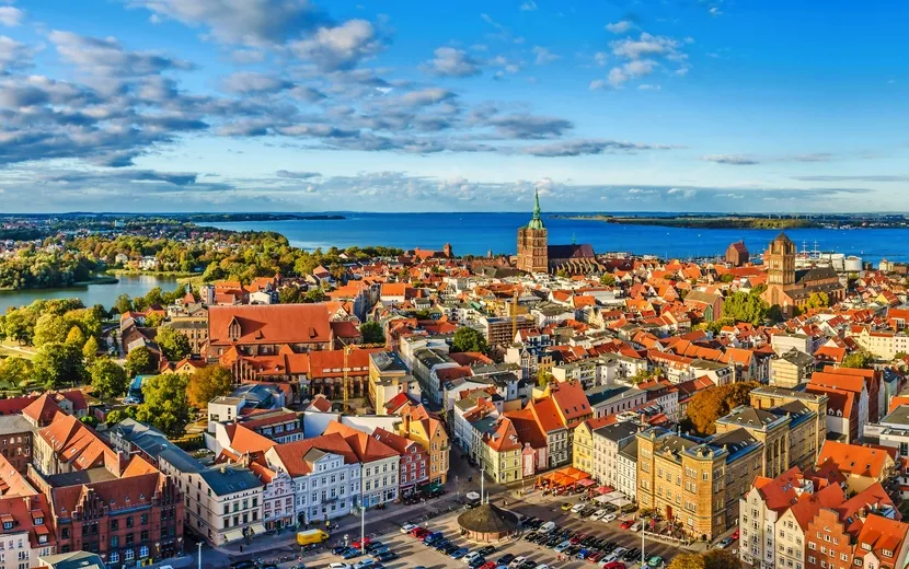 Panoramablick über Stralsund 