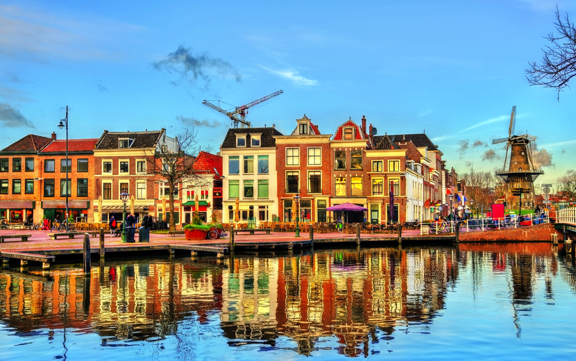 winterliches Leiden in den Niederlanden