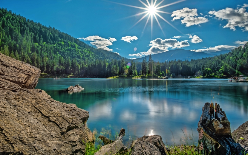 Caumasee im Schweizer Kanton Graubünden