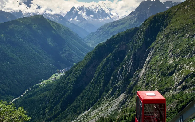 Standseilbahn am Lac d'Emosson im Schweizer Kanton Wallis