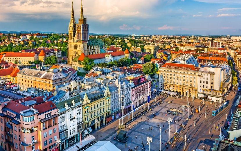 Luftbild von Zagreb, Kroatien