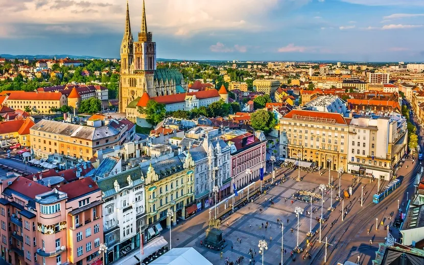 Luftbild von Zagreb, Kroatien