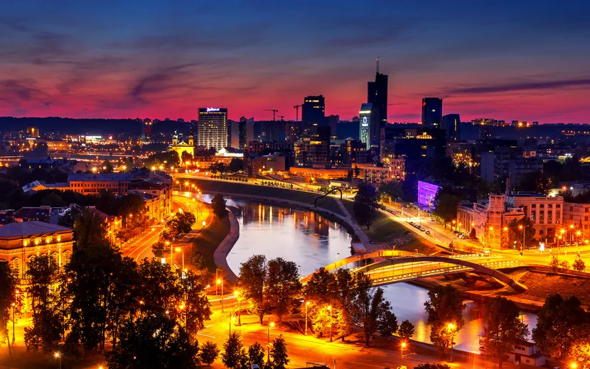 nächtliches Vilnius