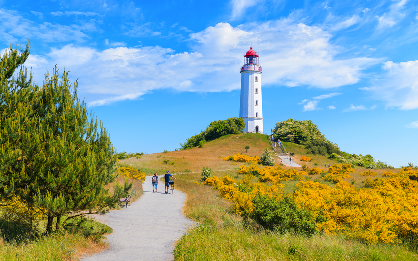 Leuchtturm an der Nordküste der Insel Hiddensee