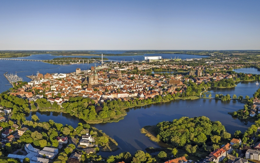 Luftaufnahme von Stralsund