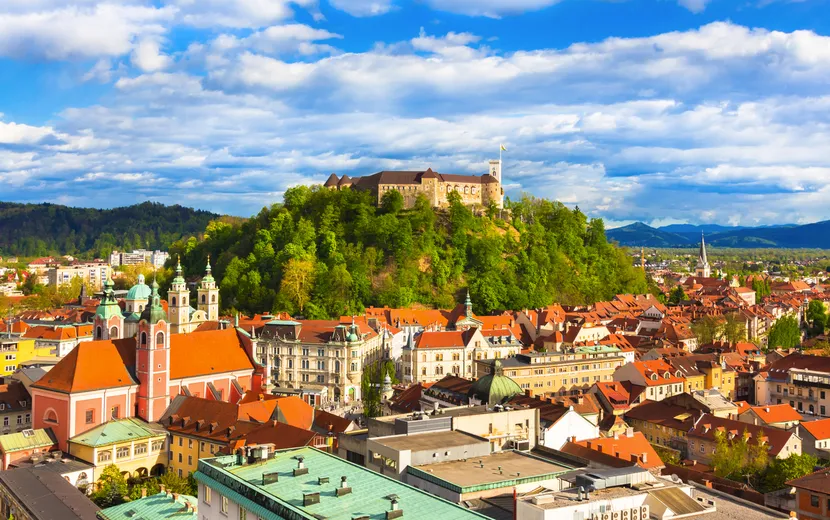 Panorama von Ljubljana, Slowenien