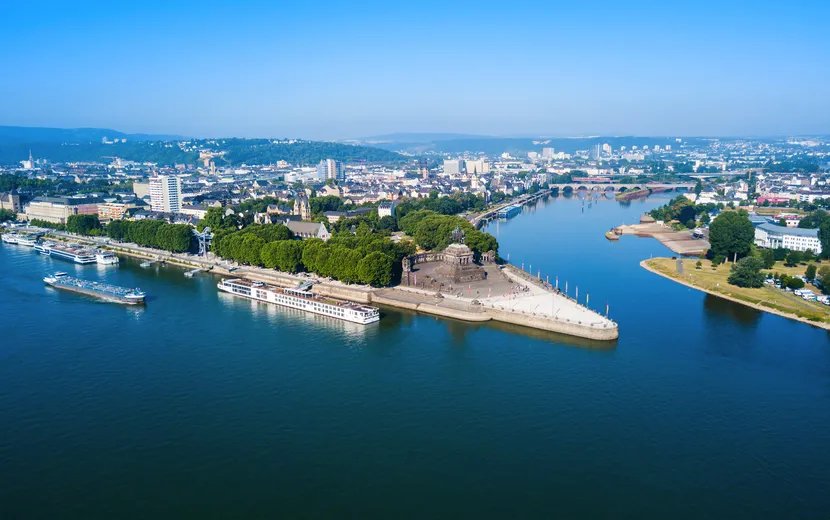 Skyline von Koblenz, Deutschland