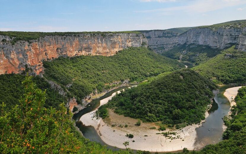 Gorges de l'Ardèche,méandre,
