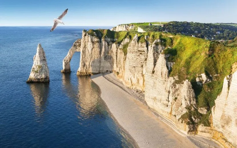 Klippen von Étretat in der Normandie, Frankreich
