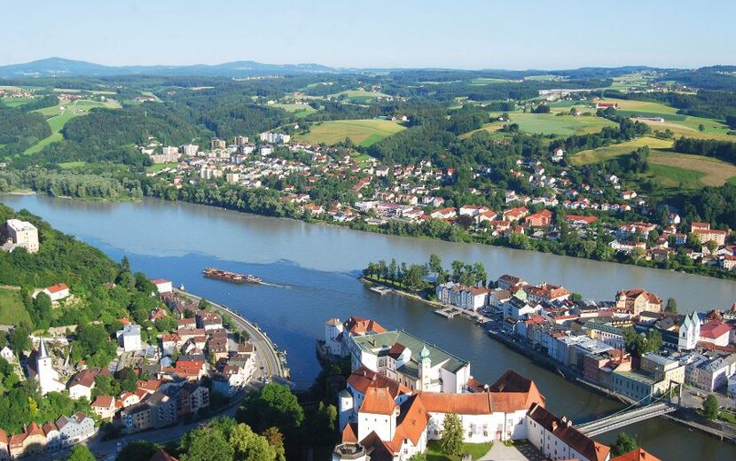Passau - Ortspitze - Luftaufnahme