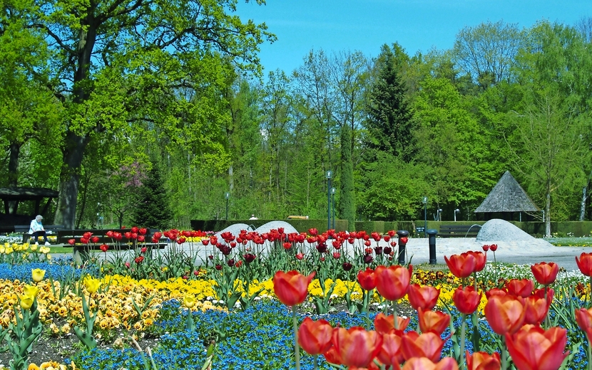 Blick auf den Kurpark in Bad Füssing