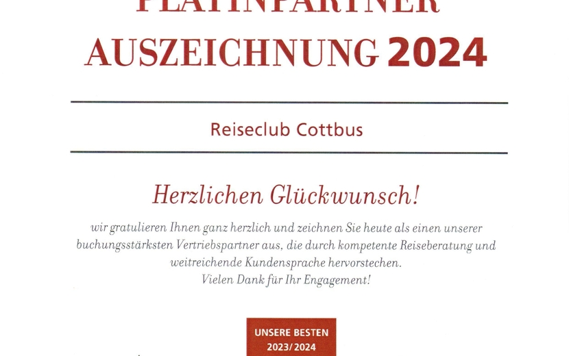 Auszeichnung des RCC als 