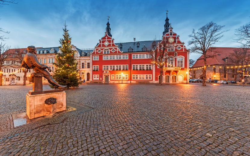Die Arnstädter Innenstadt menschenleer