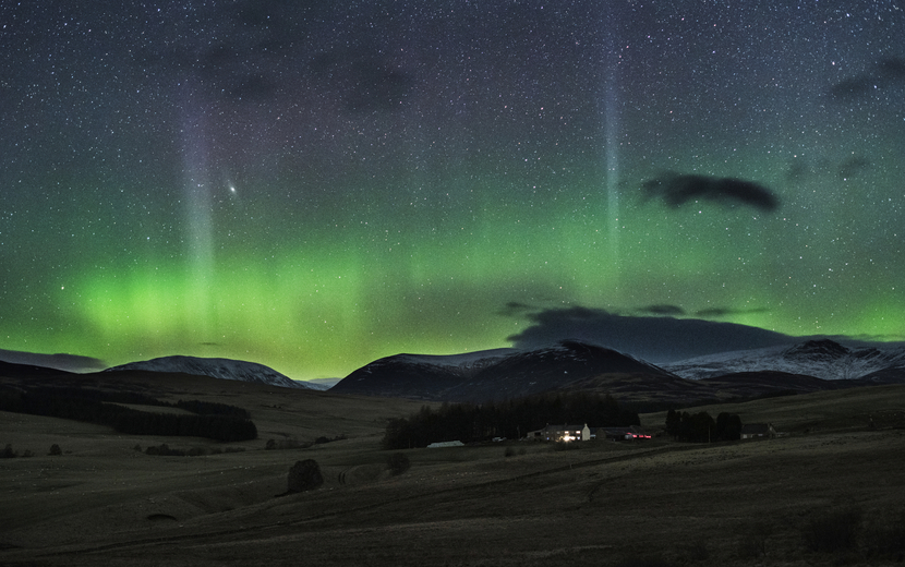 Nordlichter über Schottland