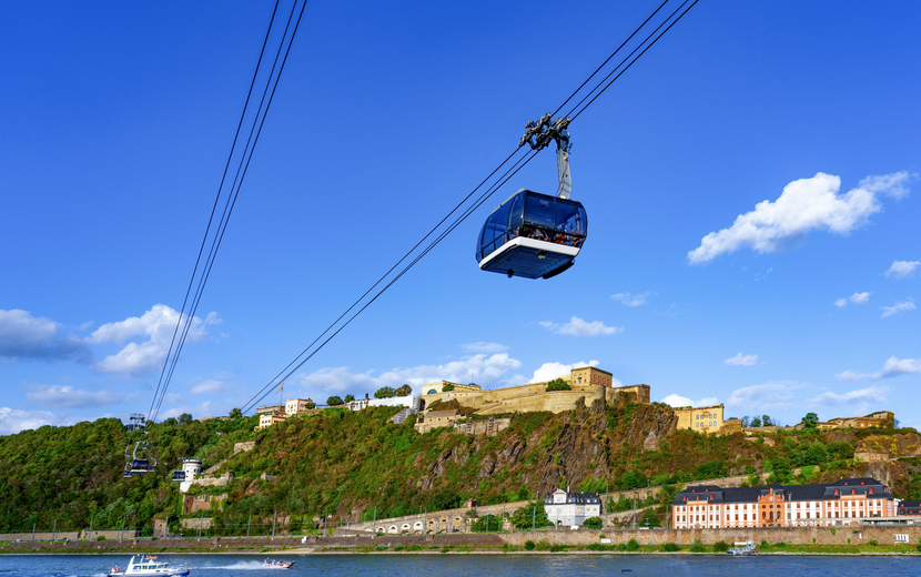 Koblenz, Seilbahn und Festung Ehrenbreitstein