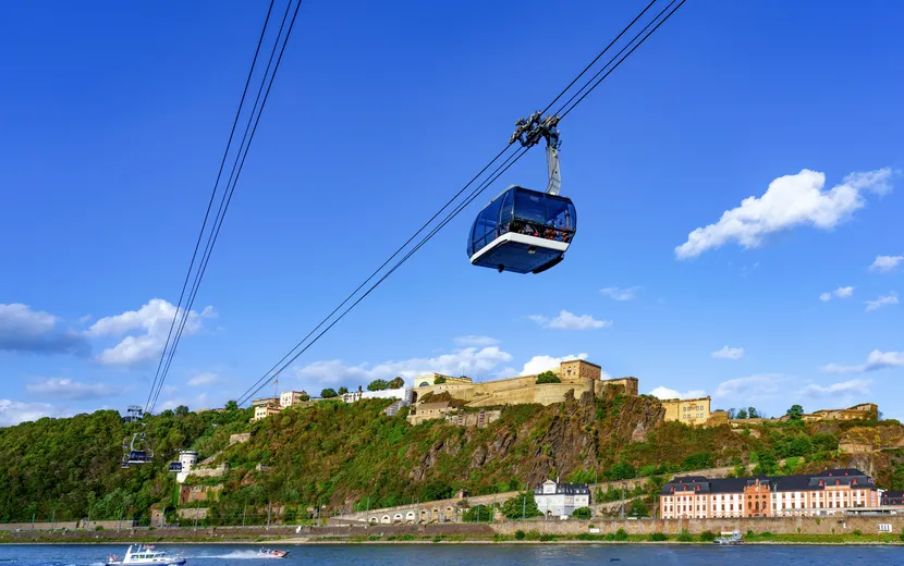 Koblenz, Seilbahn und Festung Ehrenbreitstein