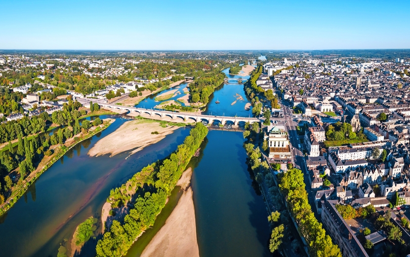 Tours aerial panoramic view, France