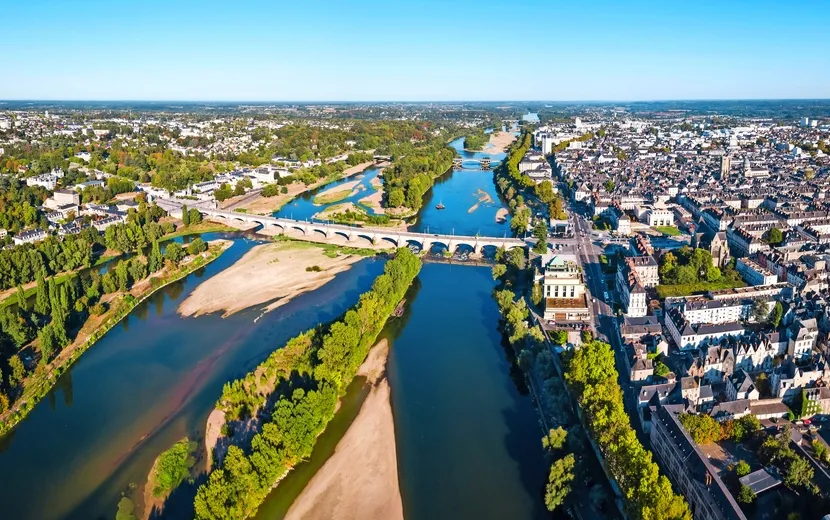 Tours aerial panoramic view, France