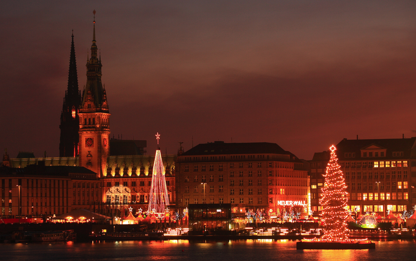 weihnachtliches Hamburg, Deutschland
