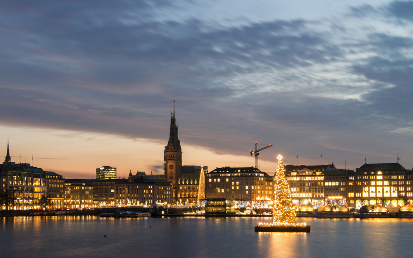 weihnachtliches Hamburg, Deutschland