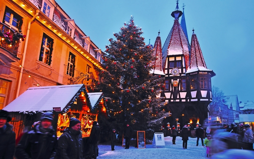 Weihnachtsmarkt in Michelstadt im Odenwald, Deutschland