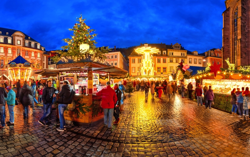 Weihnachtsmarkt in Heidelberg, Deutschland