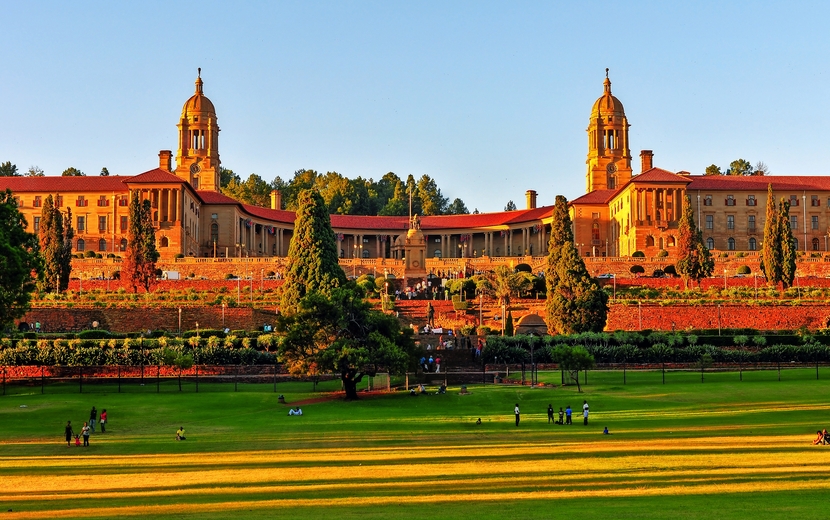 Union Buildings,Pretoria bei Sonnenuntergang