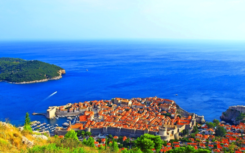 Panorama der Altstadt von Dubrovnik in Kroatien