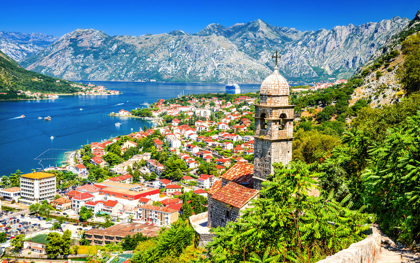 Kotor in der Bucht von Kotor, Montenegro