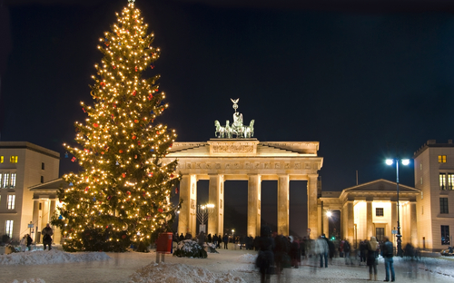 Winter am Brandenburger Tor in Berlin