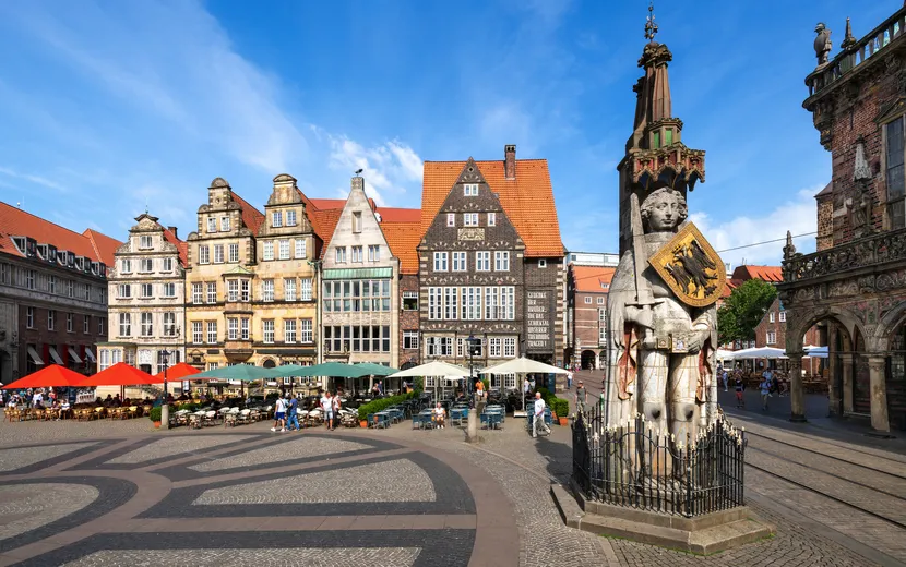 Bremen, Marktplatz mit Roland Statue