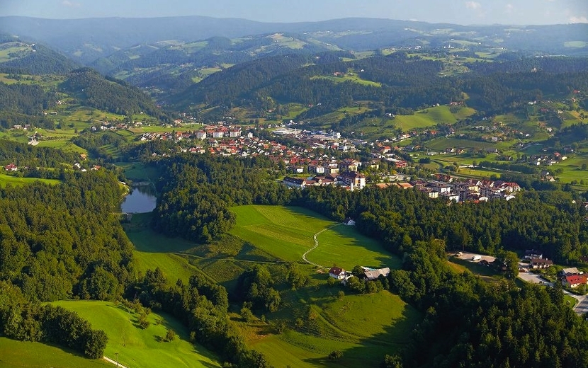 Zrece, Luftaufnahme