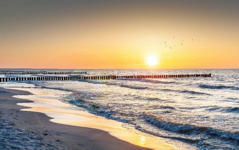 Sonnenuntergang an der Ostseeküste